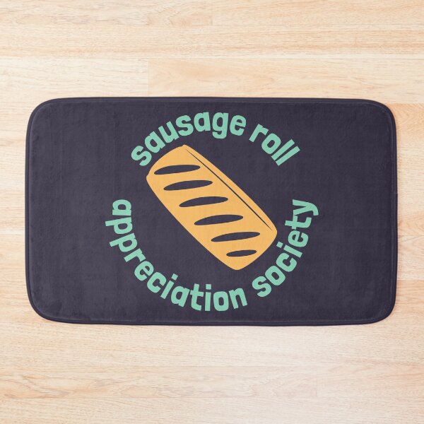 Item preview, Sausage Roll Appreciation Society British Food Orange Teal designed and sold by cashewdays.