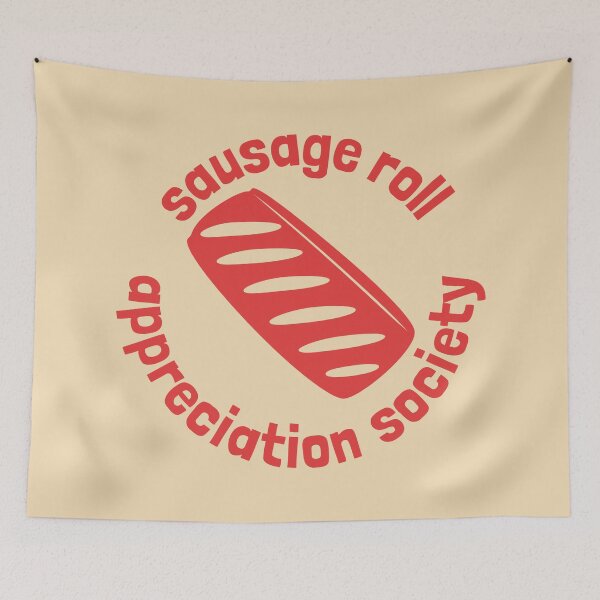 Item preview, Sausage Roll Appreciation Society British Food Retro Red designed and sold by cashewdays.