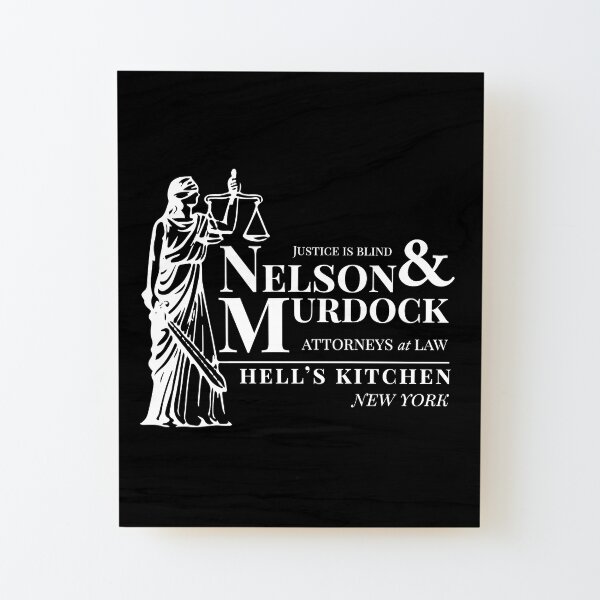 Nelson and Murdock Law Wood Mounted Print