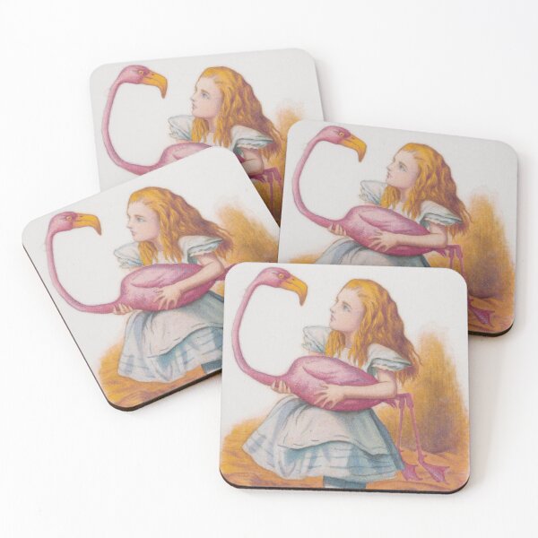 Item preview, Alice in Wonderland with flamingo, cute illustration for dreamers designed and sold by Mauswohn.