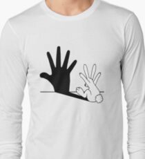 Rabbit Hand Shadow Long Sleeve T-Shirt