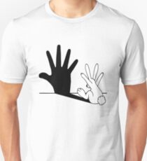 Rabbit Hand Shadow Unisex T-Shirt