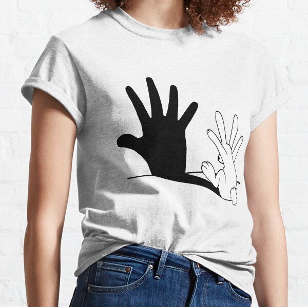 Kaninchen Hand Schatten Classic T-Shirt