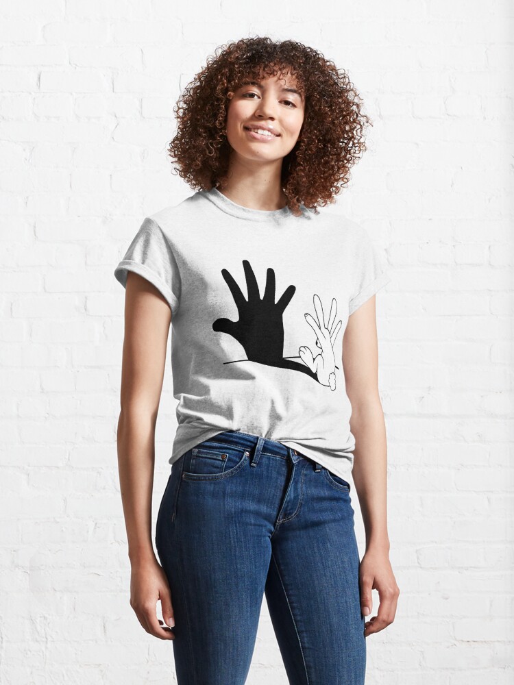 Alternate view of Rabbit Hand Shadow Classic T-Shirt