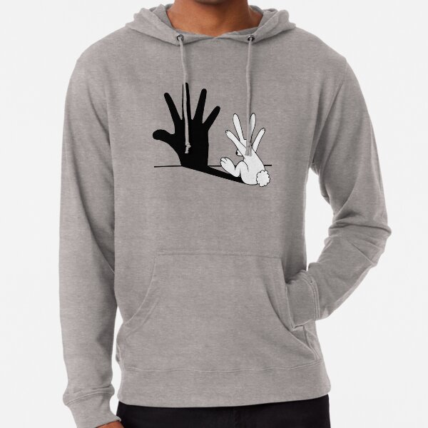 Rabbit Hand Shadow Lightweight Hoodie