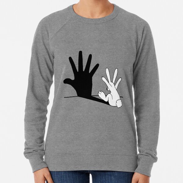 Rabbit Hand Shadow Lightweight Sweatshirt