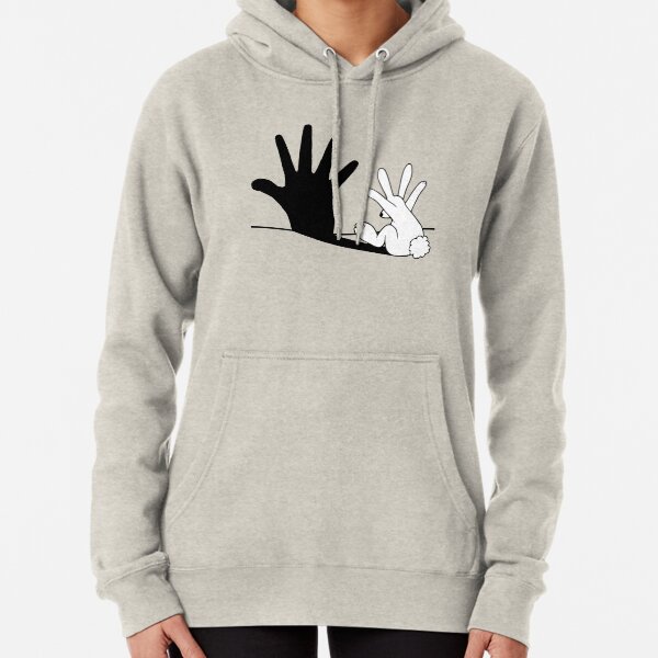 Rabbit Hand Shadow Pullover Hoodie