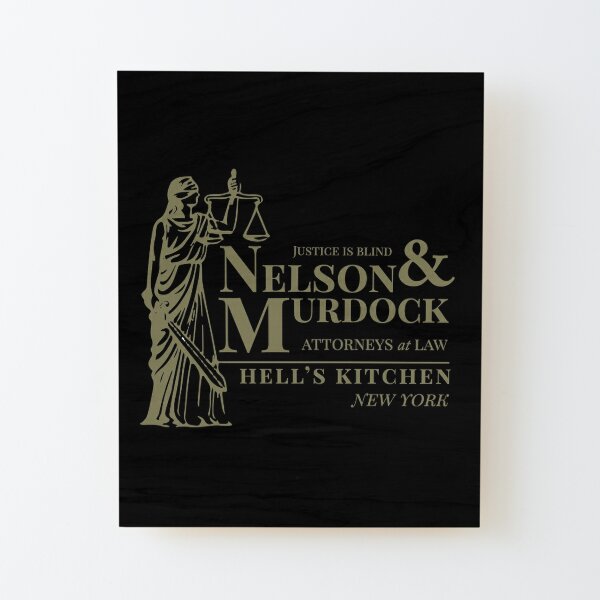 Nelson and Murdock Attorney Law Wood Mounted Print