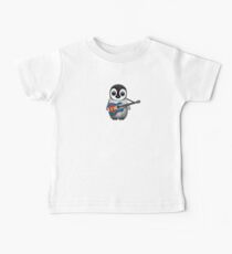 Baby Penguin Playing Colorado Flag Guitar Baby Tee