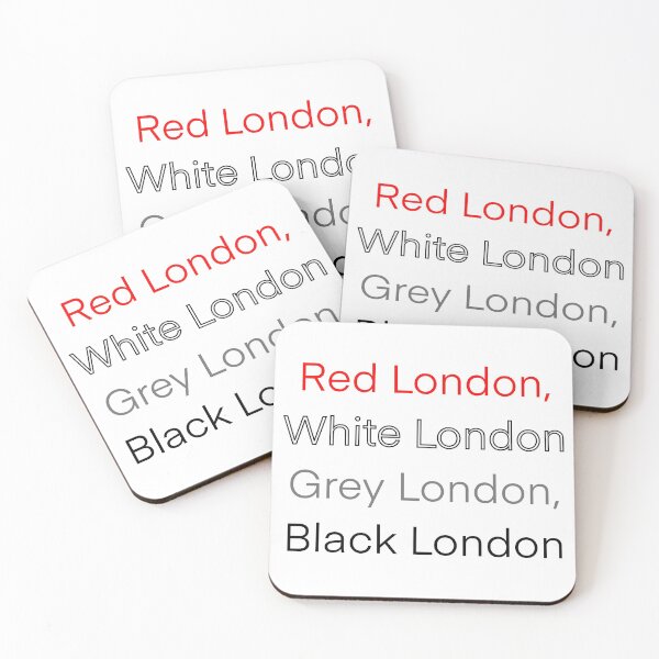 Item preview, Red London, White London, Grey London, Black London designed and sold by ElfyshBooks.