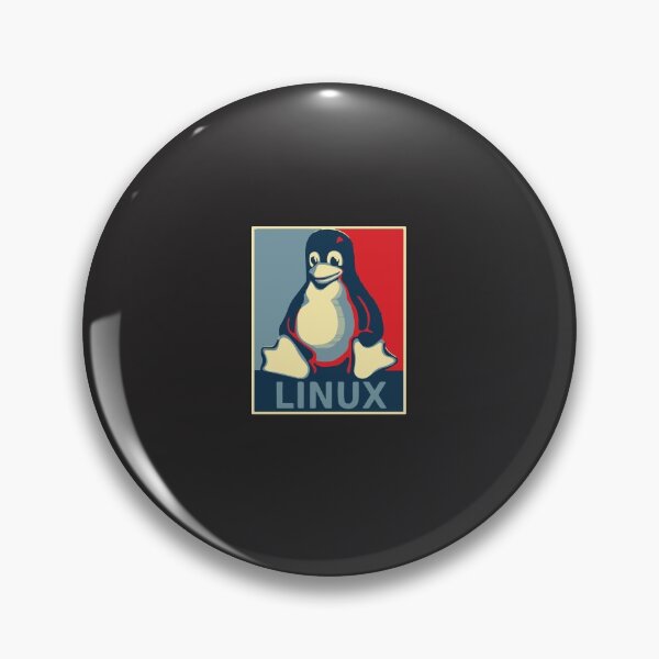 Item preview, Linux tux penguin obama poster Sticker designed and sold by TobiasGraf.