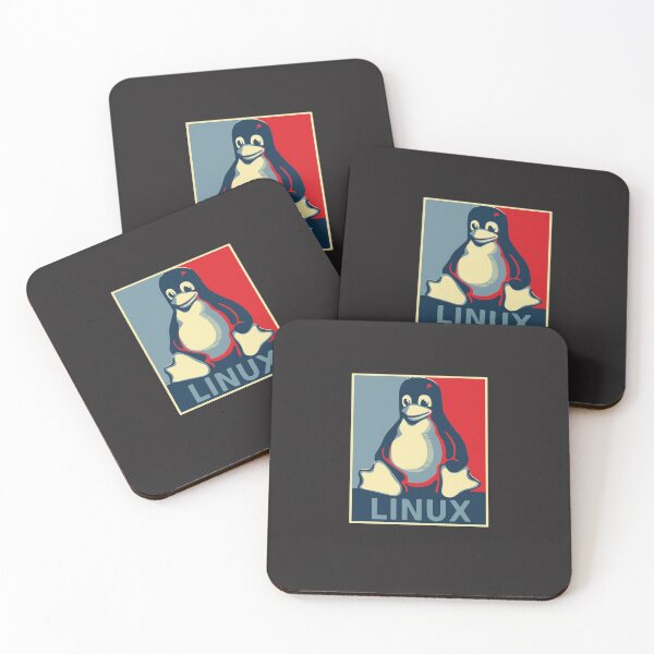 Item preview, Linux tux penguin obama poster Sticker designed and sold by TobiasGraf.