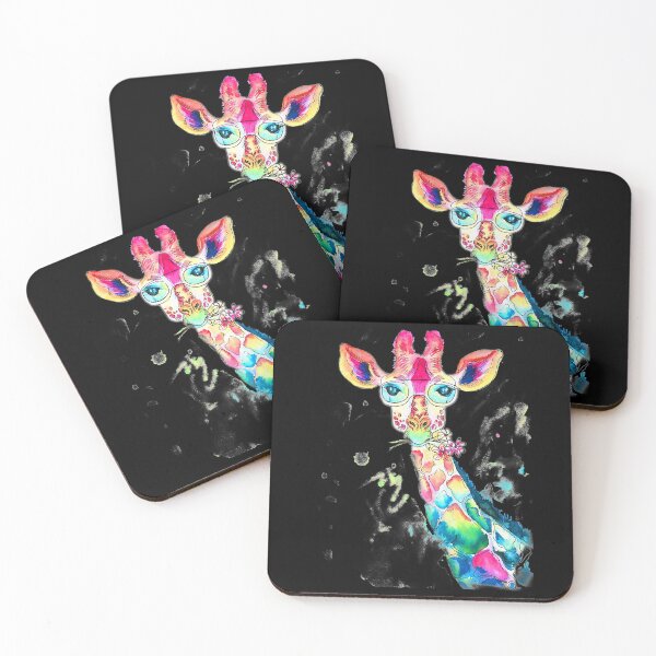 Artikelvorschau, Helles Aquarell-Giraffen-Kunst-Geschenk-Design-T-Shirt entworfen und verkauft von NartuSorts.