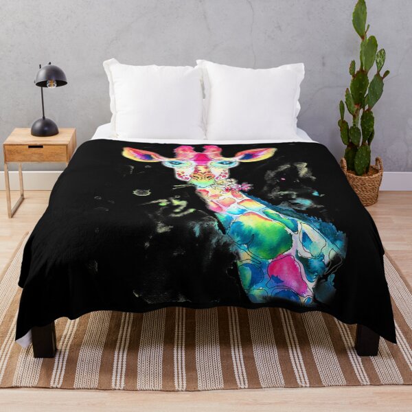 Aperçu de l'œuvre T-shirt de conception de cadeau d'art girafe aquarelle lumineuse créée et vendue par NartuSorts.