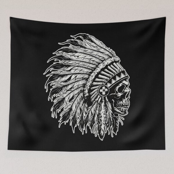 Item preview, NATIVE AMERICAN BIG CHIEF SKULL HEADDRESS YUTTA-HEY DESIGN T-Shirt designed and sold by NartuSorts.