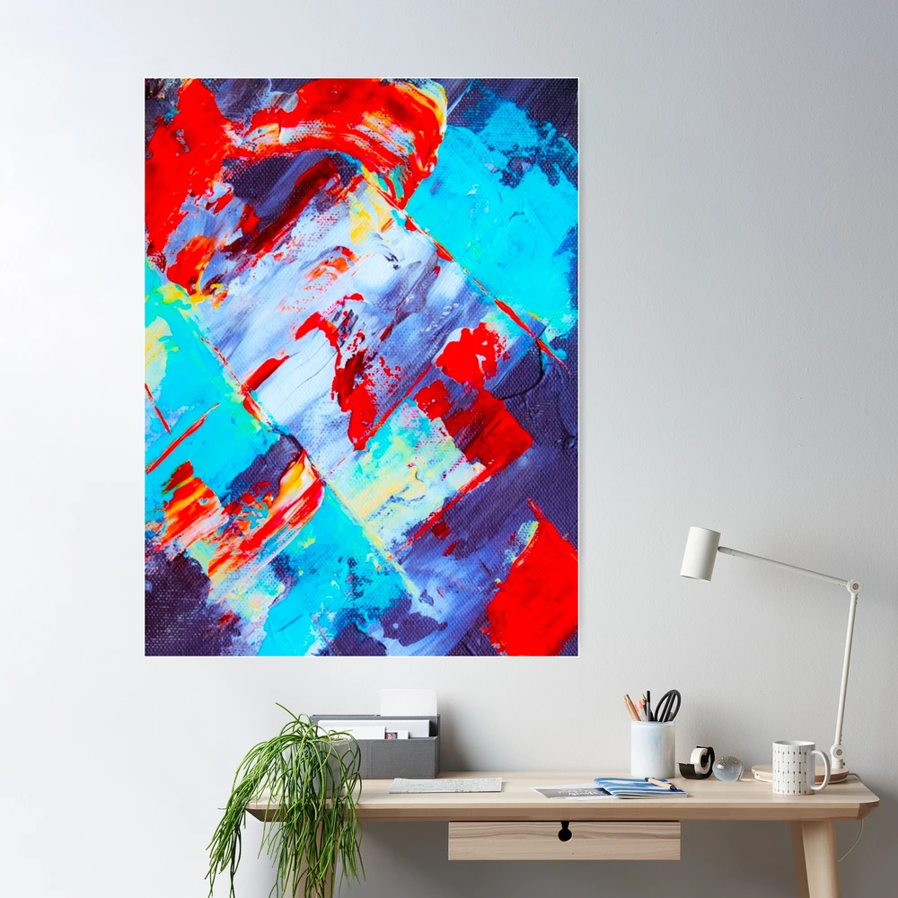 Blue, Orange and White Alcohol Ink Art Graphic by Lazy Sun