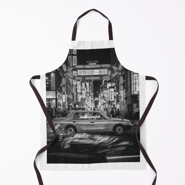 Item preview, Tokyo by Night black and white picture,  street lights, signs  designed and sold by Sintija BILIKA.