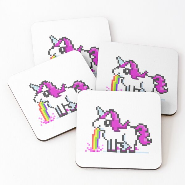 Item preview, Unicorn Pixel Art Emoji designed and sold by Sticker Vibes.