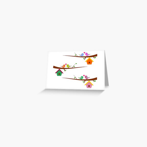 Birds in love Greeting Card