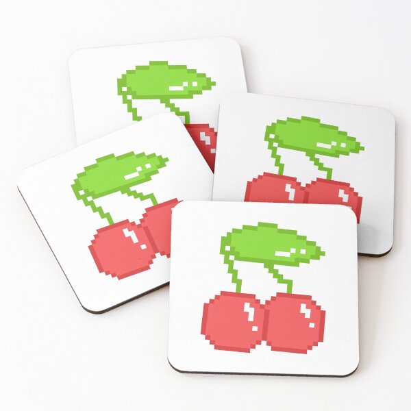 Item preview, Red Cherry Pixel Art Emoji designed and sold by Sticker Vibes.