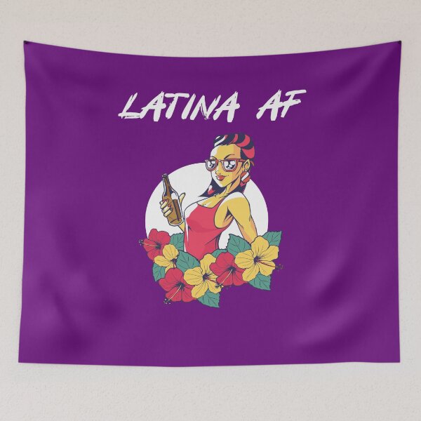 Item preview, Latina AF Hispanic Spanish Woman Pride Drinking Flowers designed and sold by MasterArtsman.