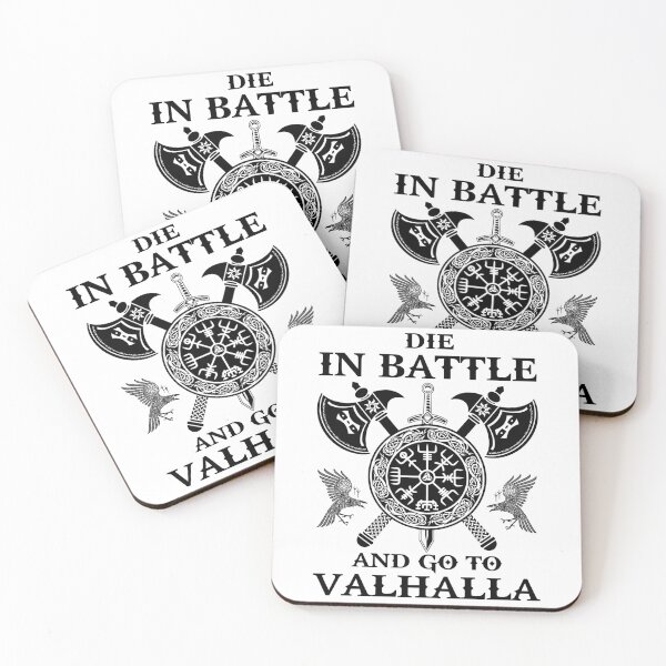 Item preview, Viking Warrior Die in Battle and Go to Valhalla Vikings designed and sold by Dog-T-Shirts.