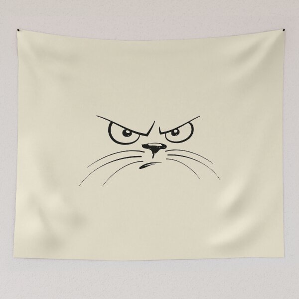 Item preview, Angry Cat Face designed and sold by TeeRock.