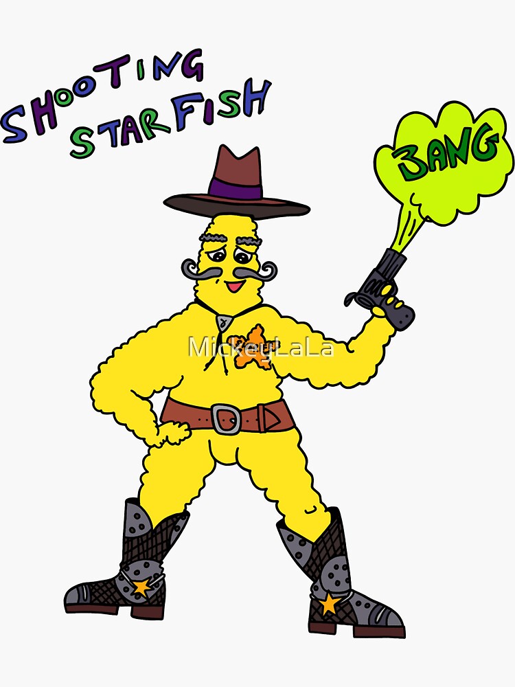 "Shooting Starfish" Sticker by MickeyLaLa Redbubble
