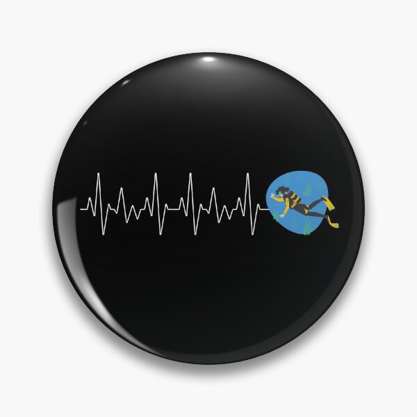 Item preview, Diver Heart Beat | Live to Dive designed and sold by ArtbyJamasin.