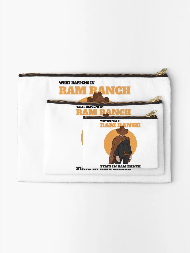 Thumbnail 2 of 4, Zipper Pouch, Ram Ranch Really Rocks | What Happens In Ram Ranch Stays In Ram Ranch designed and sold by Orlandloo.