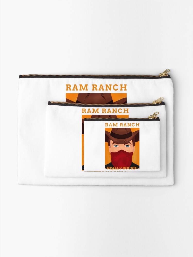 Thumbnail 2 of 4, Zipper Pouch, Ram Ranch Really Rocks | Cowboy designed and sold by Orlandloo.
