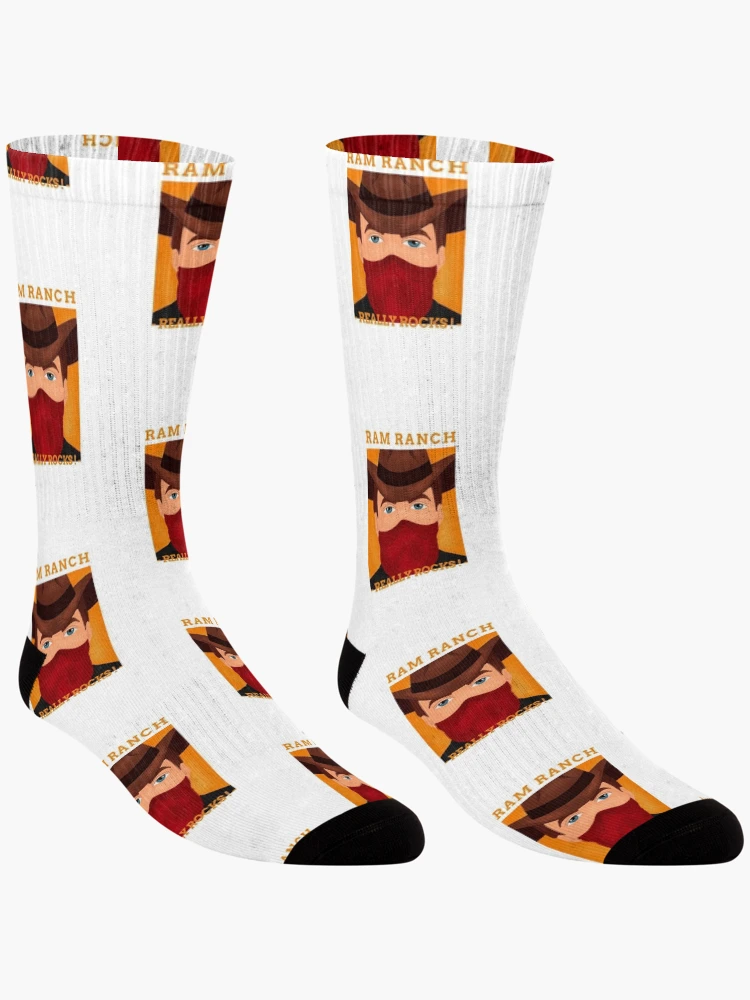 Thumbnail 3 of 5, Socks, Ram Ranch Really Rocks | Cowboy designed and sold by Orlandloo.