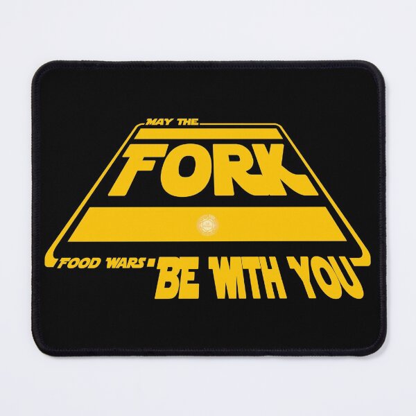 Item preview, Food Wars: May The Fork Be With You Logo (SW Crawl) designed and sold by Visual Resolutions.