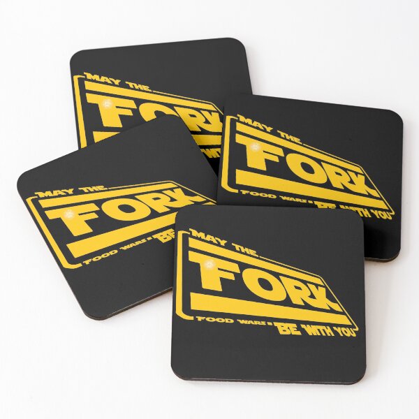 Item preview, Food Wars: May The Fork Be With You Logo (Angled) designed and sold by Visual Resolutions.
