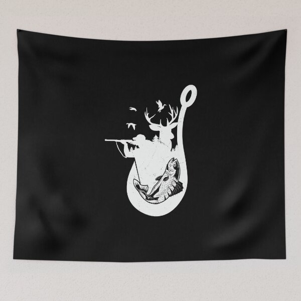 Item preview, Hunting And Fishing Hook Deer Wildlife Nature Fish designed and sold by StrongShirts.