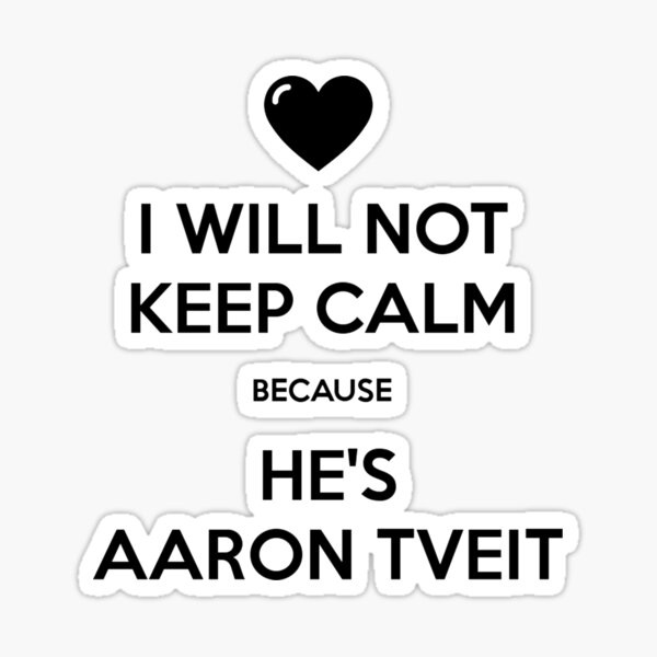 Vista previa del artículo con la obra «Keep calm Aaron Tveit», diseñado y vendido por Backstage by Leyzel.