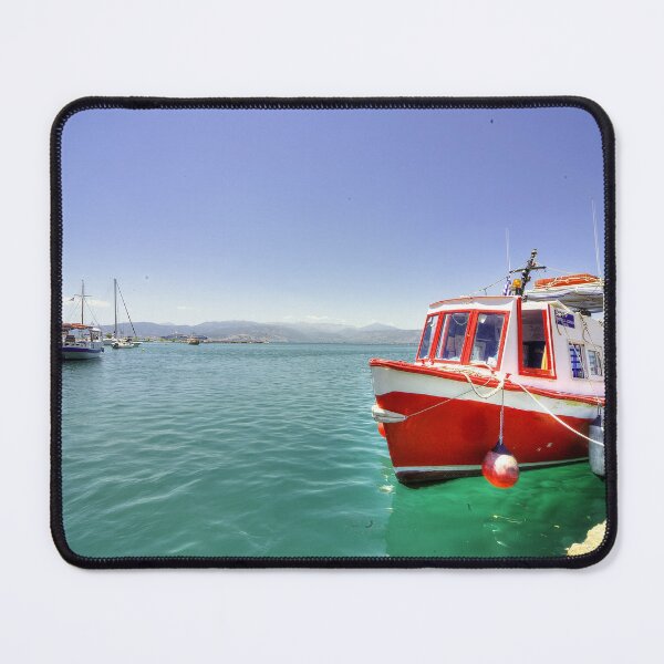 Item preview, Red Boat at Nafplion Harbour designed and sold by hawkie.