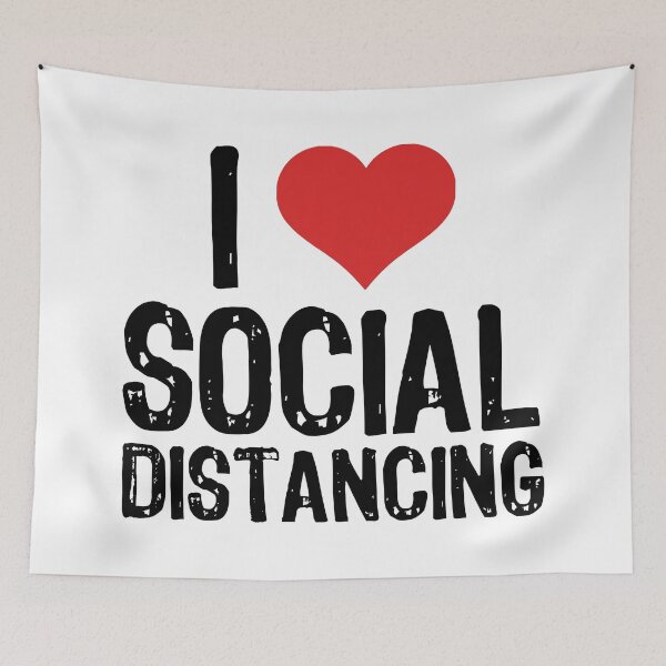 Item preview, I Love Social Distancing designed and sold by The "I Love Everything" Shop.