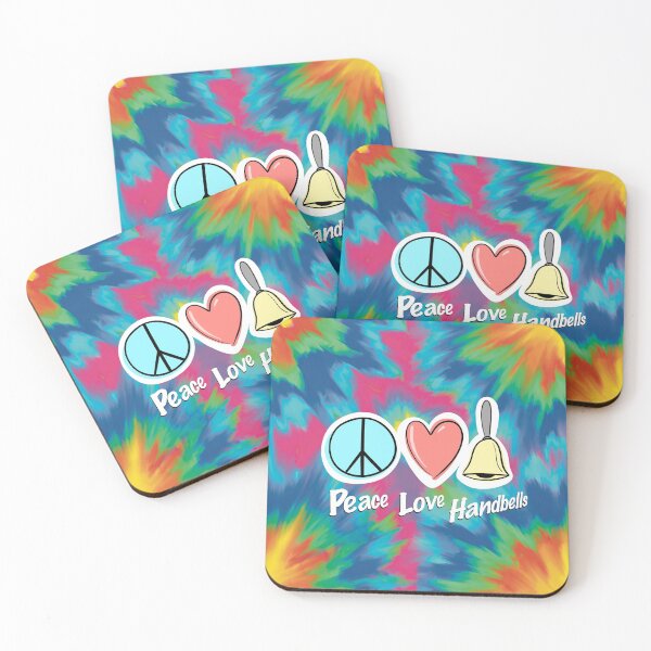 Item preview, Tie-Dye Peace Love Handbells designed and sold by SubtleSplit.