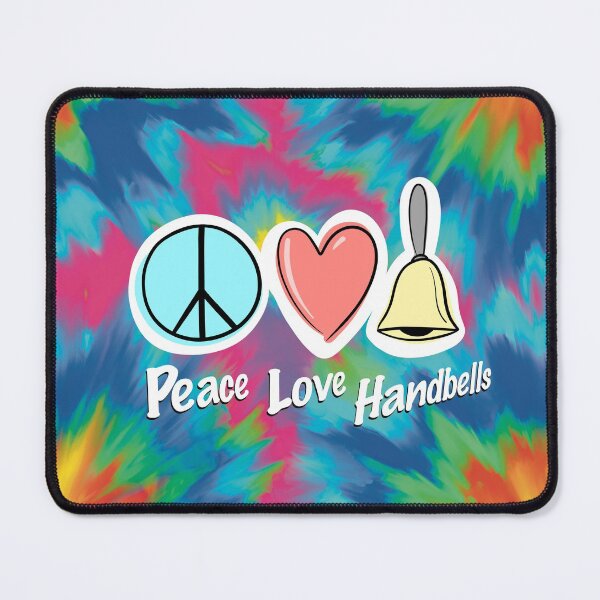 Item preview, Tie-Dye Peace Love Handbells designed and sold by SubtleSplit.