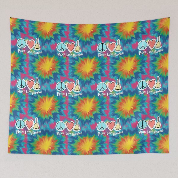 Item preview, Tie-Dye Peace Love Handbells designed and sold by SubtleSplit.