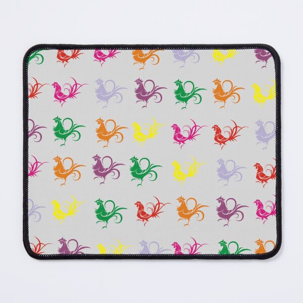 Item preview, Rainbow Roosters on Grey designed and sold by PegasusDesigns.