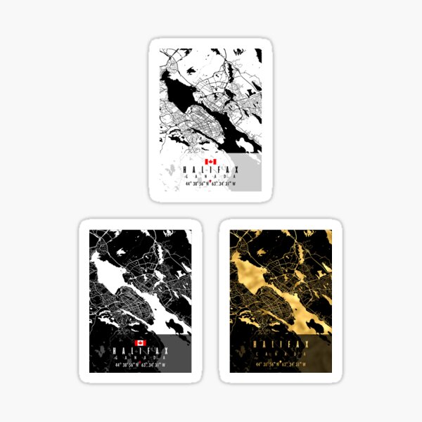 "HALIFAX MAP CANADA Sticker Pack" Sticker by hatimelhag Redbubble