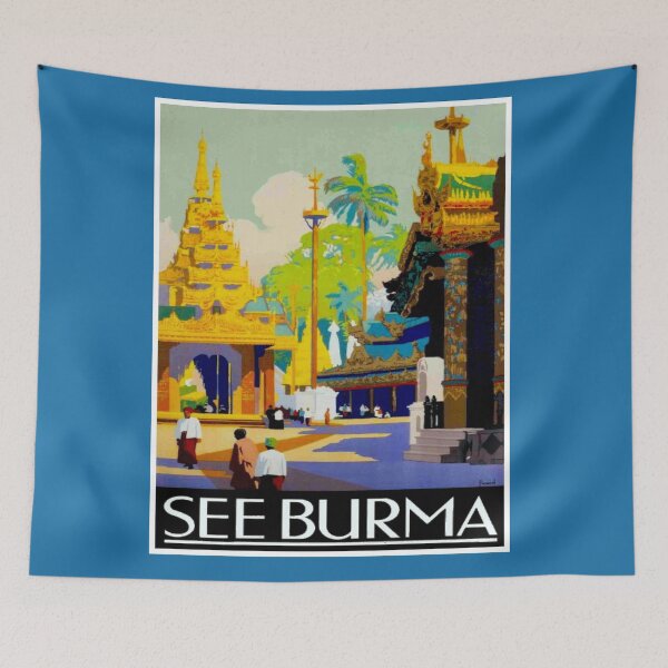 Item preview, BURMA : Vintage 1930 Travel and Tourism Print  designed and sold by posterbobs.