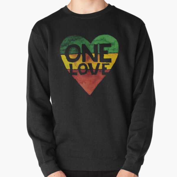 One Love Music Rasta Reggae Heart Peace Roots Sudadera sin capucha