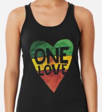 Eine Liebe Musik Rasta Reggae Herz Frieden Wurzeln Tanktop für Frauen