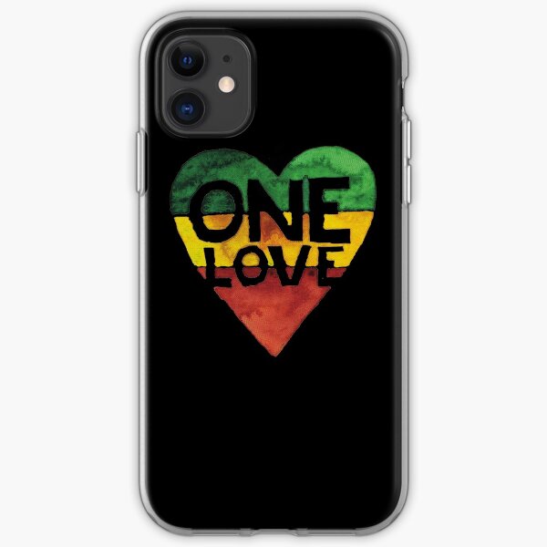 One Love Music Rasta Reggae Heart Peace Roots iPhone Soft Case
