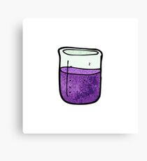 science beaker cartoon Canvas Print