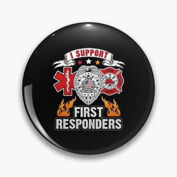 Item preview, I Support First Responders Police, Fire, EMS designed and sold by verdecuddly.