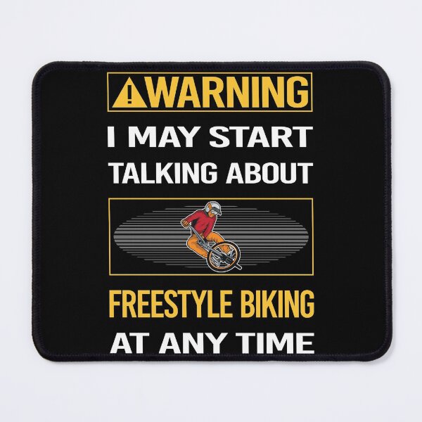 Item preview, Funny Warning Freestyle Biking designed and sold by ArydeaNoriega.